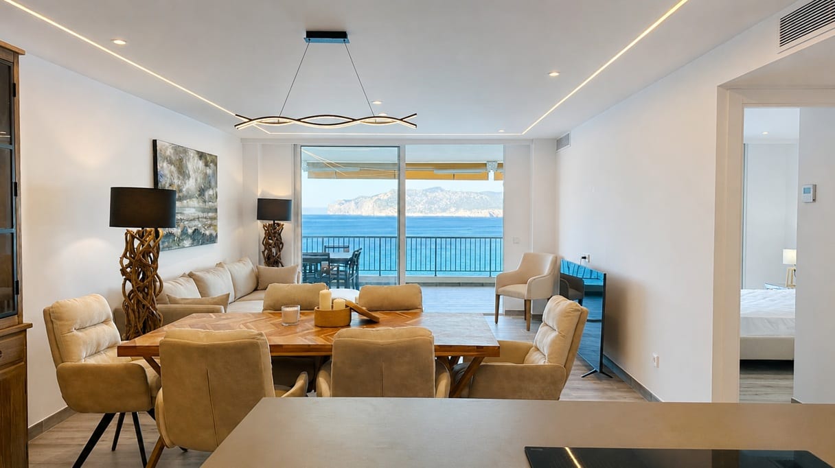 Frontline Sea View Apartment in Costa de la Calma with Direct Sea Access